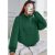 Kadın Kapşonlu Oversize Kalıp Sweatshirt (Yeşil) (L Beden)